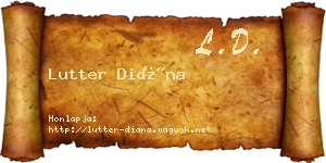 Lutter Diána névjegykártya