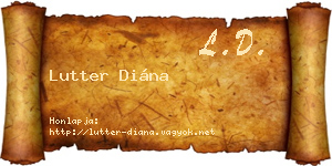 Lutter Diána névjegykártya